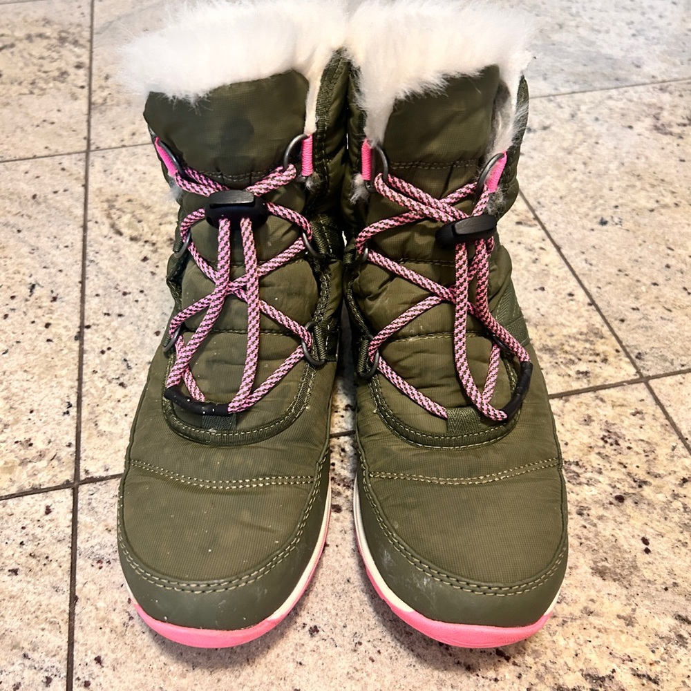 Sorel Green and Pink Winter Boots